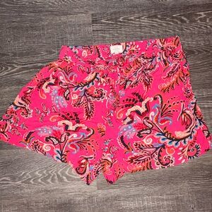 Vibrant Pink Paisley Shorts